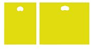 Graphic showing yellow plastic carrier bags